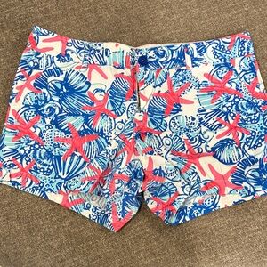 Lilly Pulitzer Vibrant Blue and Pink Women's Shorts
